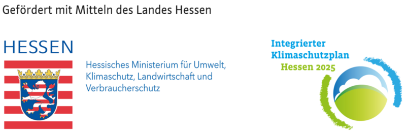 Logos von HMUKLV und Integriertem Klimaschutzplan Hessen 2025