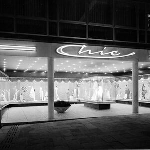 Das Modehaus "Chic" auf einem Foto aus dem jahr 1963