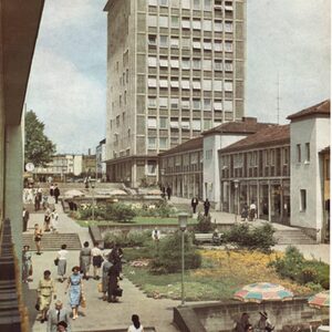 Blick auf die Treppenstraße im Jahr 1960