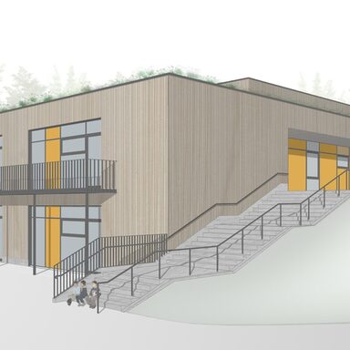 Visualisierung Neubau Schule Jungfernkopf
