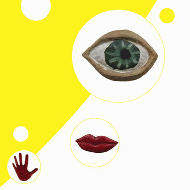 Symbole Hand Mund Auge
