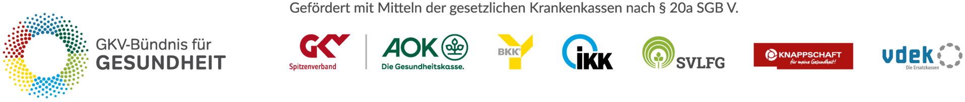 Partner-Logos GKV-Bündnis für Gesundheit