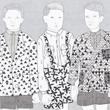 cdw Stiftung; Drei Jungen in schwarz-weiß