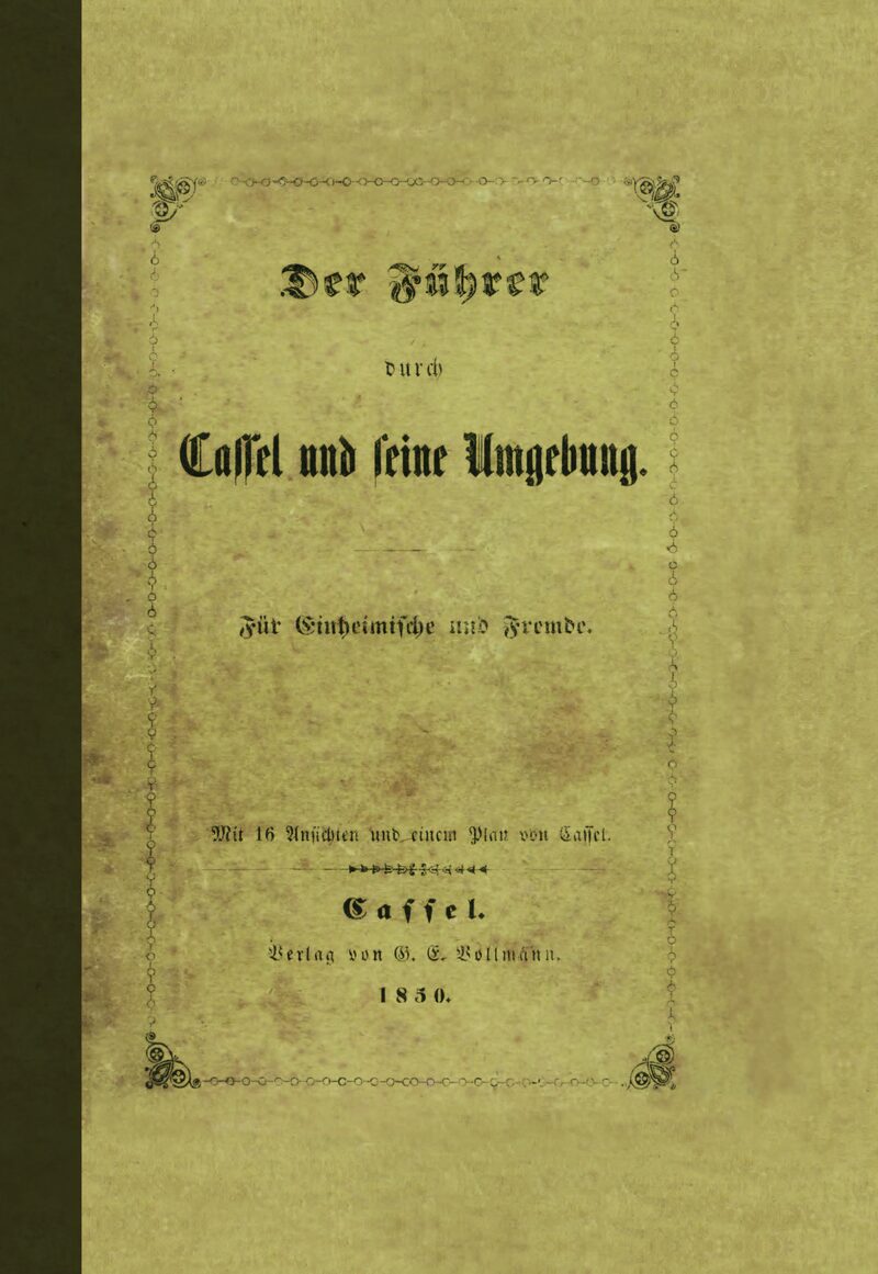 Buchcover mit Aufschrift Der Führer durch Cassel und seine Umgebung