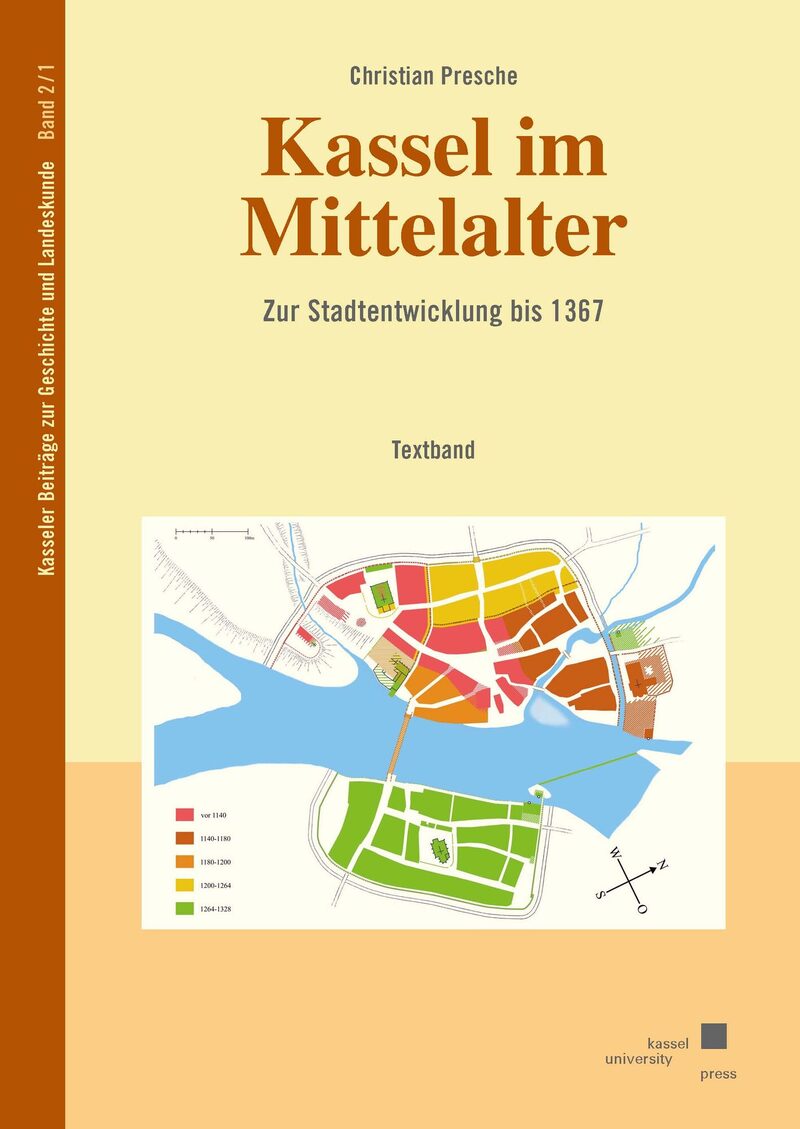 Buchcover mit alter Landkarte von Kassel