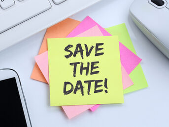 Save the date Termin Datum Einladung Verabredung Schreibtisch