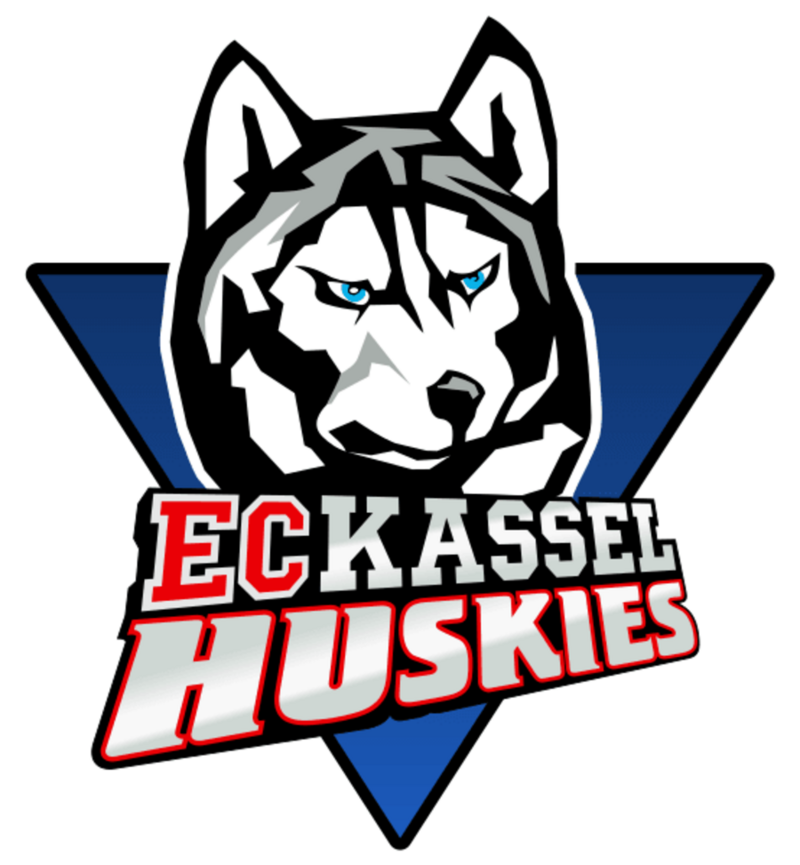 Logo der Kassel Huskies: Huskikopf und darunter EC Kassel Huskies