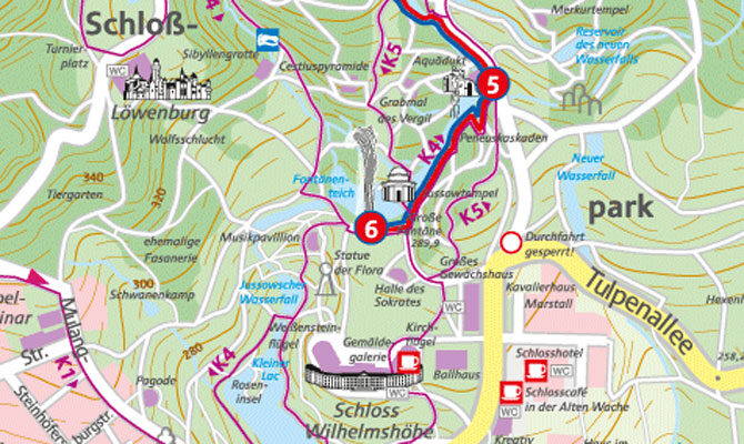 Abbildung Kartenausschnitt Bergparkplan Kassel