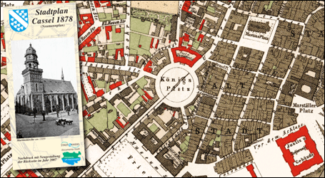 Abbildung Historischer Stadtplan Cassel 1878