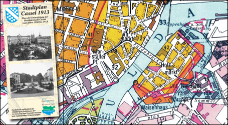 Abbildung Historischer Stadtplan Cassel 1913