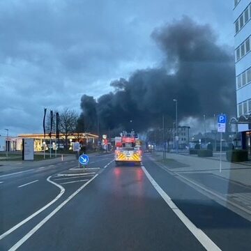 Feuer in der Sandershäuser Straße in Kassel