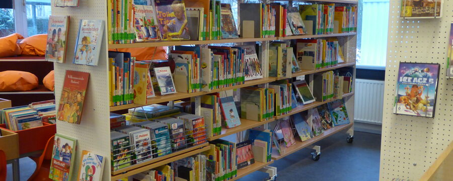 Bücherregale in der Bibliothek