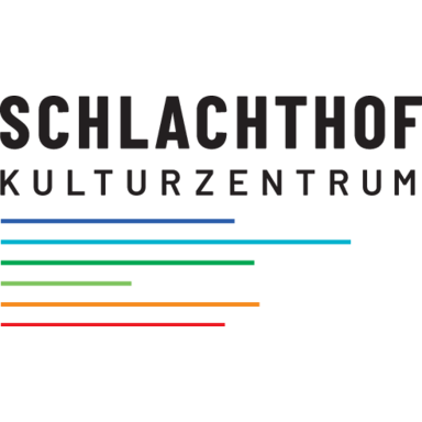 Logo Schlachthof, Schriftzug Schlachthof Kulturzentrum und darunter farbige Linien