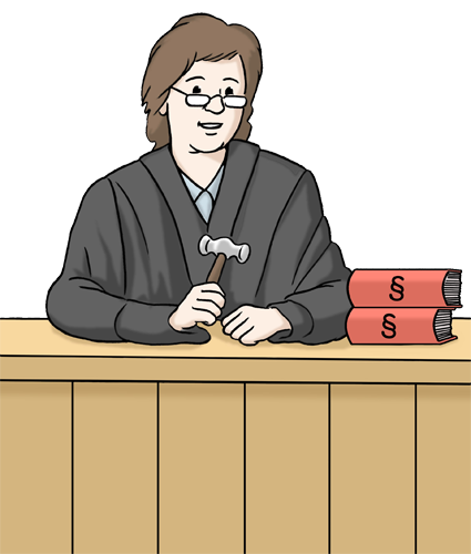 Abbildung einer Richterin