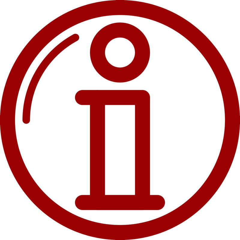 Rotes i für Information auf weißem Grund - Symbolbild