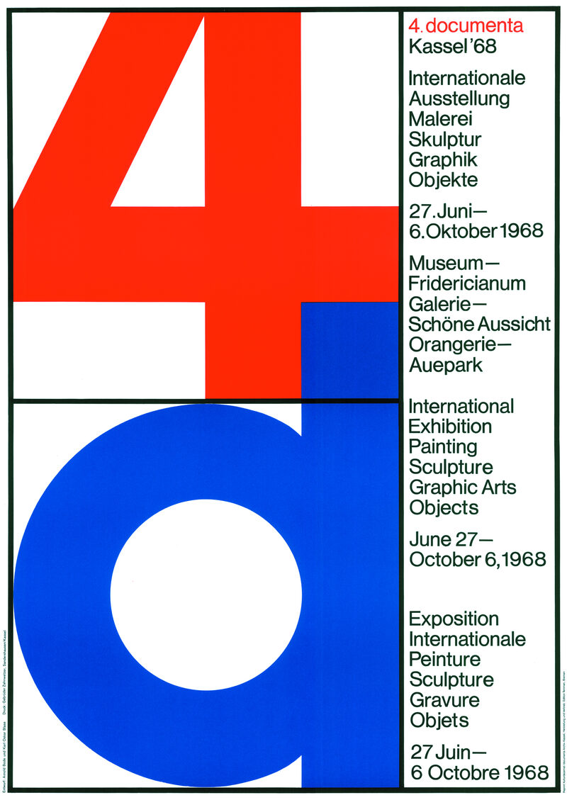 Plakat zur documenta 4 in 1968