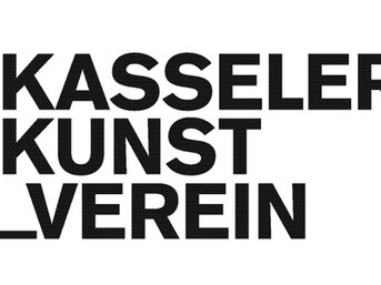 Schwarzer Schriftzug Kasseler Kunstverein auf weißem Grund