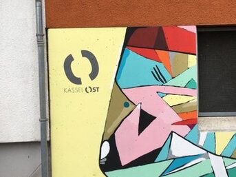 Stadtumbau Bettenbhausen; Projekteinweihung „Graffiti – inklusiv“ in der Mühlengasse.